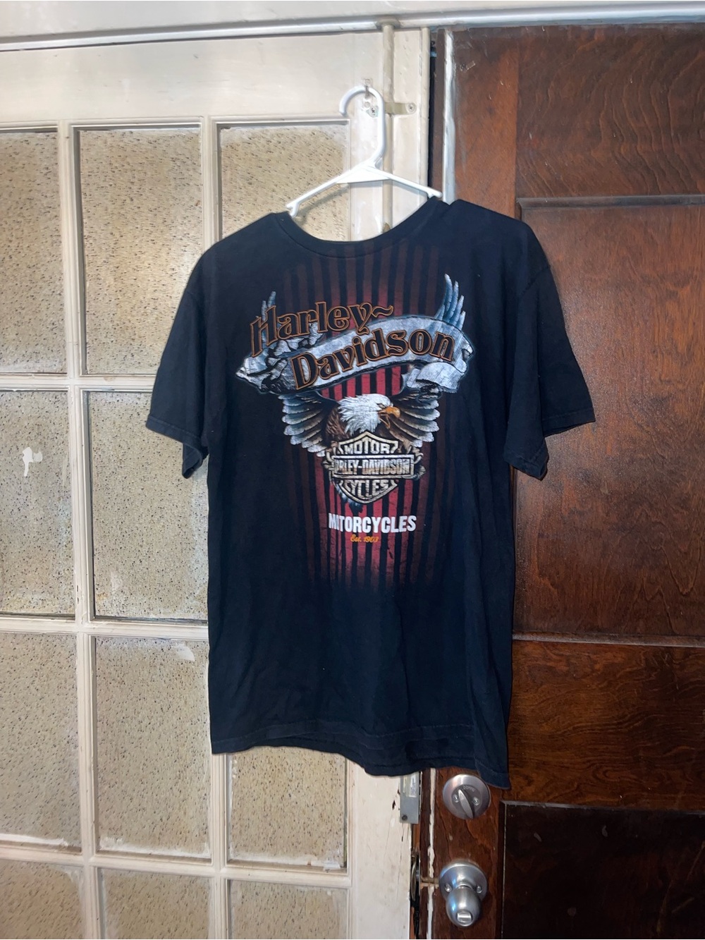 Hill Billy Harley-Davidson Men's Black Graphic Eagle Logo T-Shirt - Size Medium